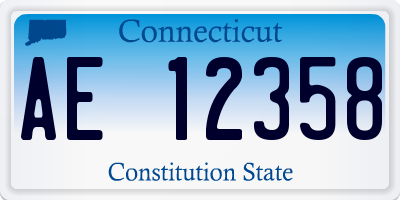 CT license plate AE12358