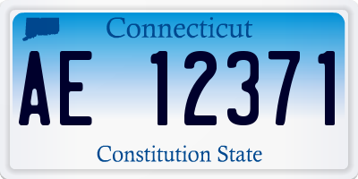 CT license plate AE12371
