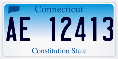 CT license plate AE12413
