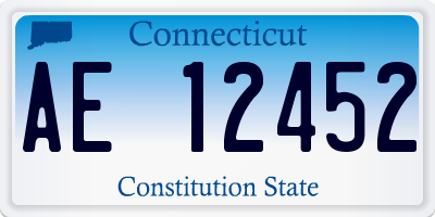 CT license plate AE12452