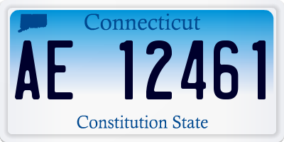 CT license plate AE12461