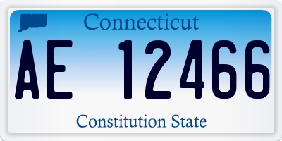 CT license plate AE12466