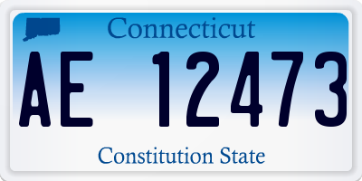 CT license plate AE12473