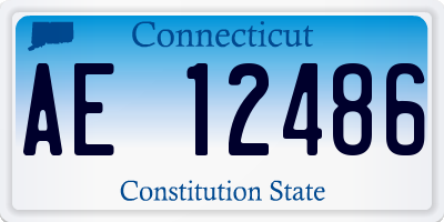 CT license plate AE12486