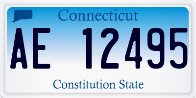 CT license plate AE12495
