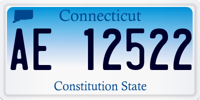 CT license plate AE12522