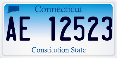 CT license plate AE12523