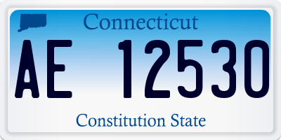 CT license plate AE12530