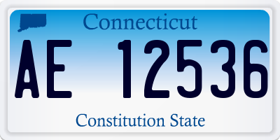 CT license plate AE12536