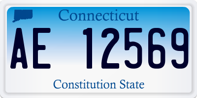 CT license plate AE12569