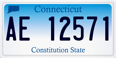 CT license plate AE12571