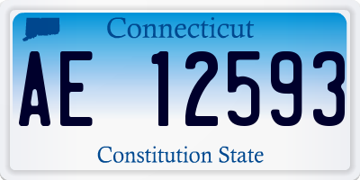 CT license plate AE12593