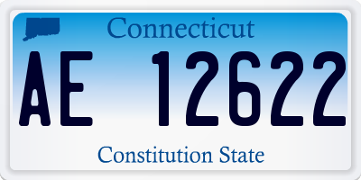 CT license plate AE12622