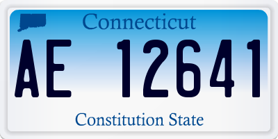 CT license plate AE12641