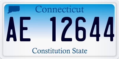 CT license plate AE12644