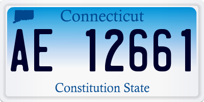 CT license plate AE12661