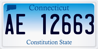 CT license plate AE12663
