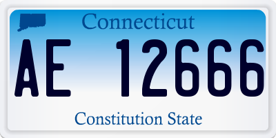 CT license plate AE12666