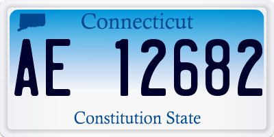 CT license plate AE12682
