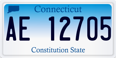 CT license plate AE12705