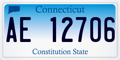 CT license plate AE12706