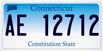 CT license plate AE12712