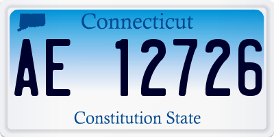 CT license plate AE12726