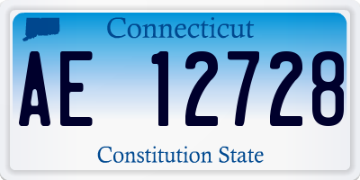 CT license plate AE12728