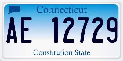 CT license plate AE12729