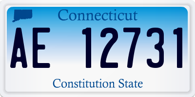 CT license plate AE12731