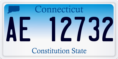 CT license plate AE12732