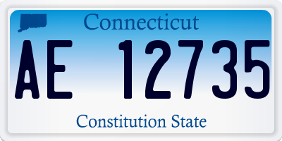 CT license plate AE12735