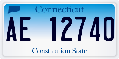 CT license plate AE12740