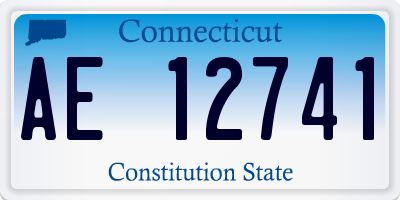 CT license plate AE12741