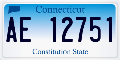 CT license plate AE12751