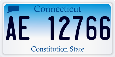 CT license plate AE12766
