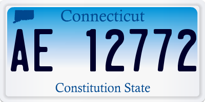CT license plate AE12772