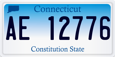 CT license plate AE12776