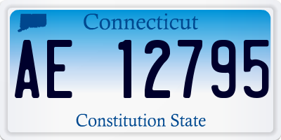 CT license plate AE12795