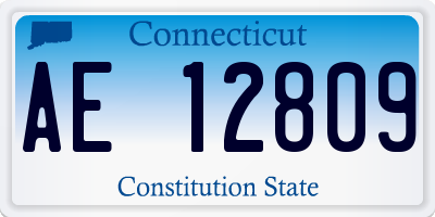 CT license plate AE12809