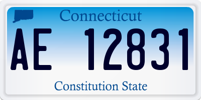CT license plate AE12831