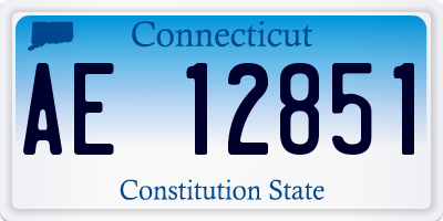 CT license plate AE12851