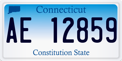 CT license plate AE12859