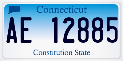 CT license plate AE12885