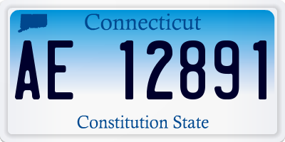 CT license plate AE12891