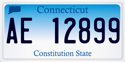 CT license plate AE12899