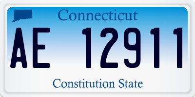 CT license plate AE12911