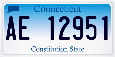 CT license plate AE12951