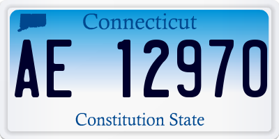 CT license plate AE12970