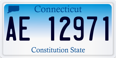 CT license plate AE12971